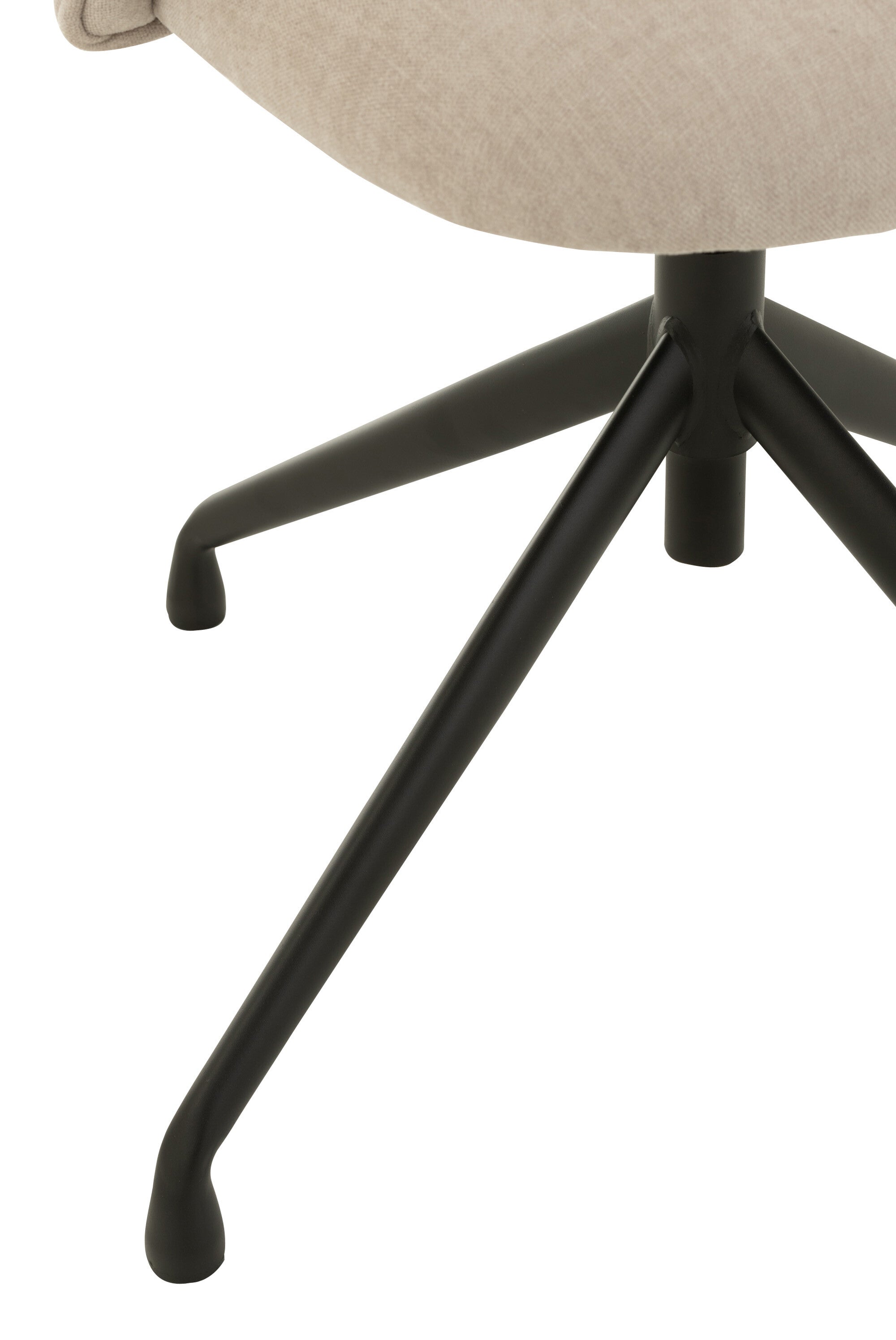 Chaise textile réglable et rotative, Beige - J-LINE