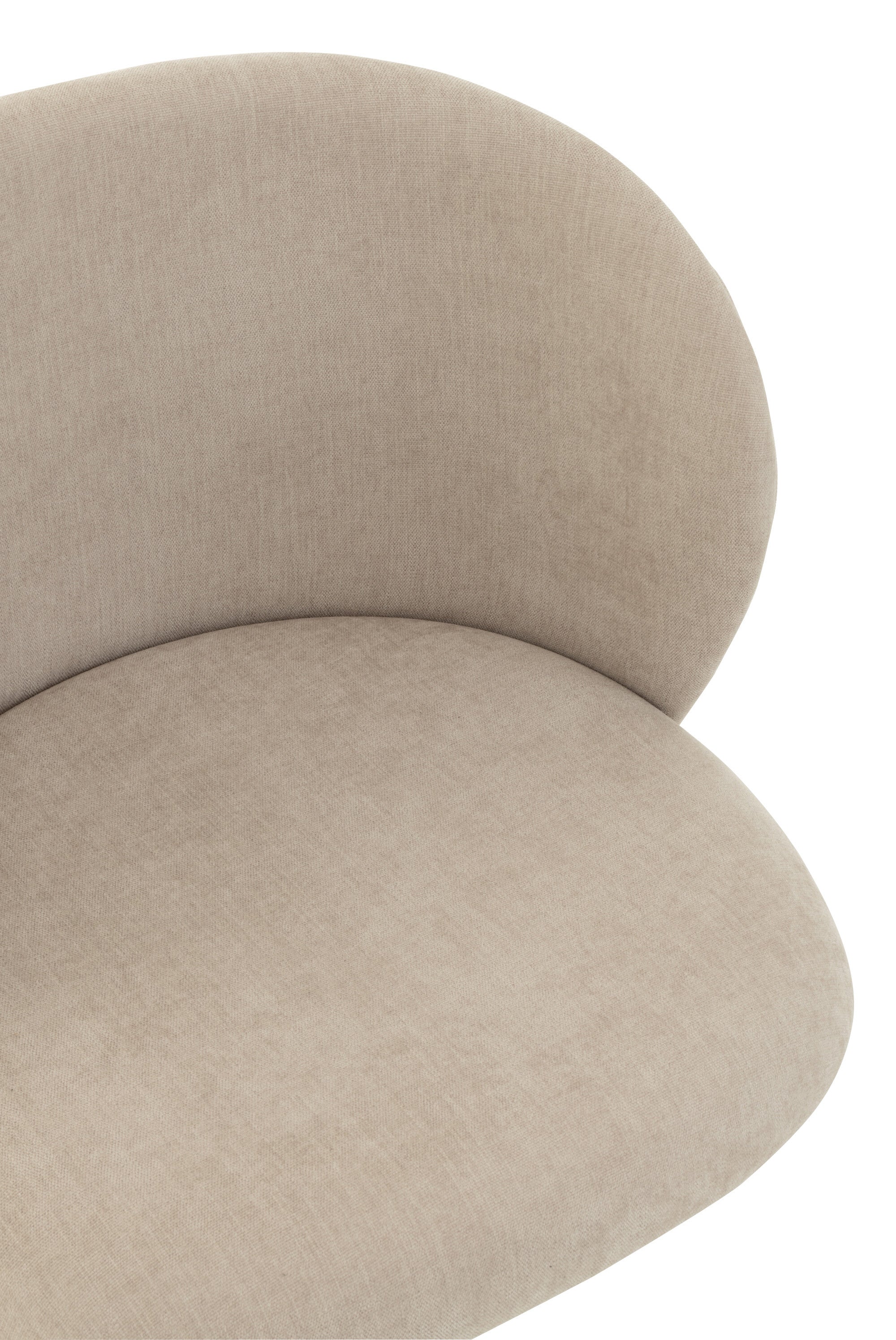 Chaise textile réglable et rotative, Beige - J-LINE