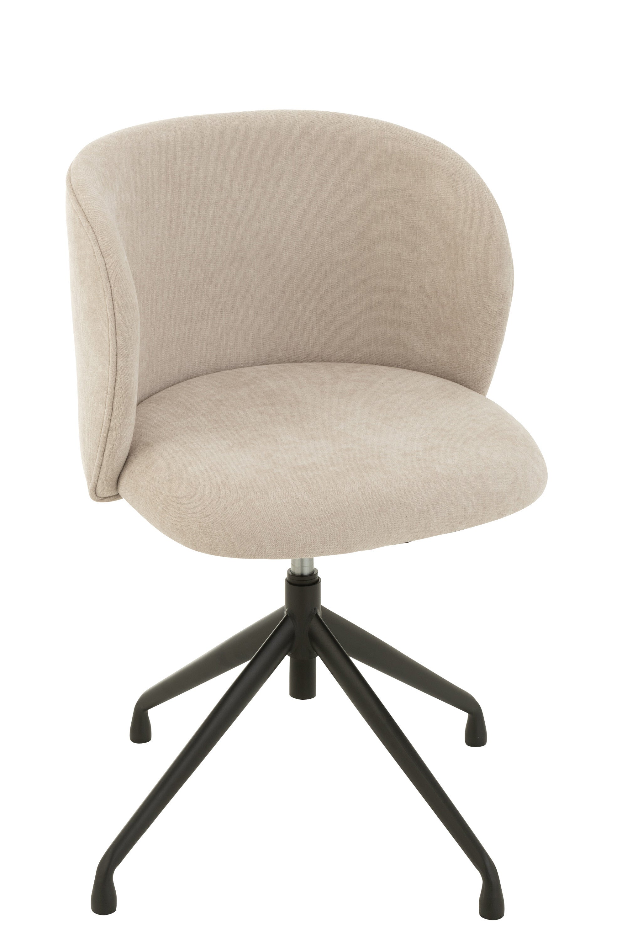 Chaise textile réglable et rotative, Beige - J-LINE