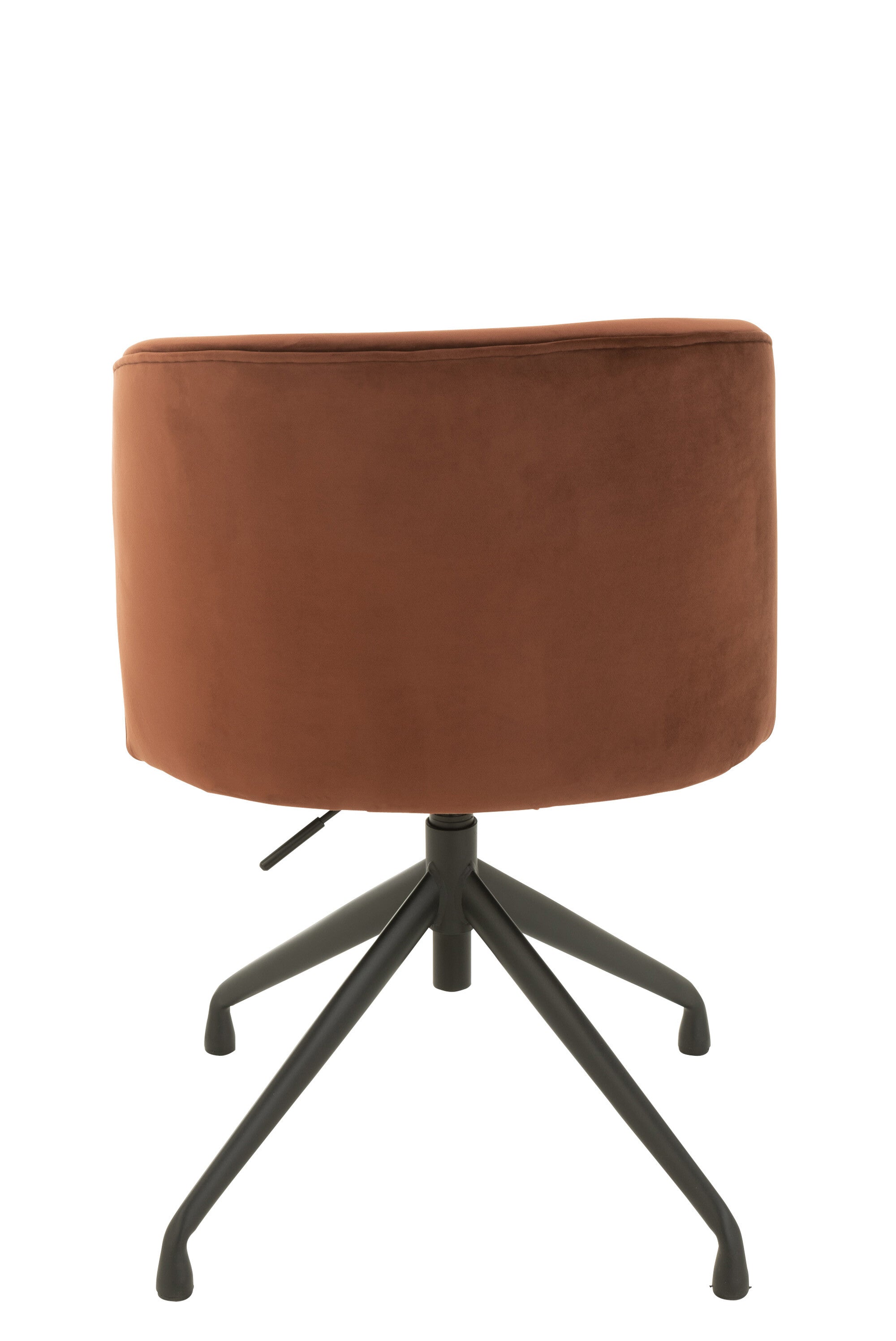 Chaise en velours réglable et pivotante, marron foncé - J-LINE