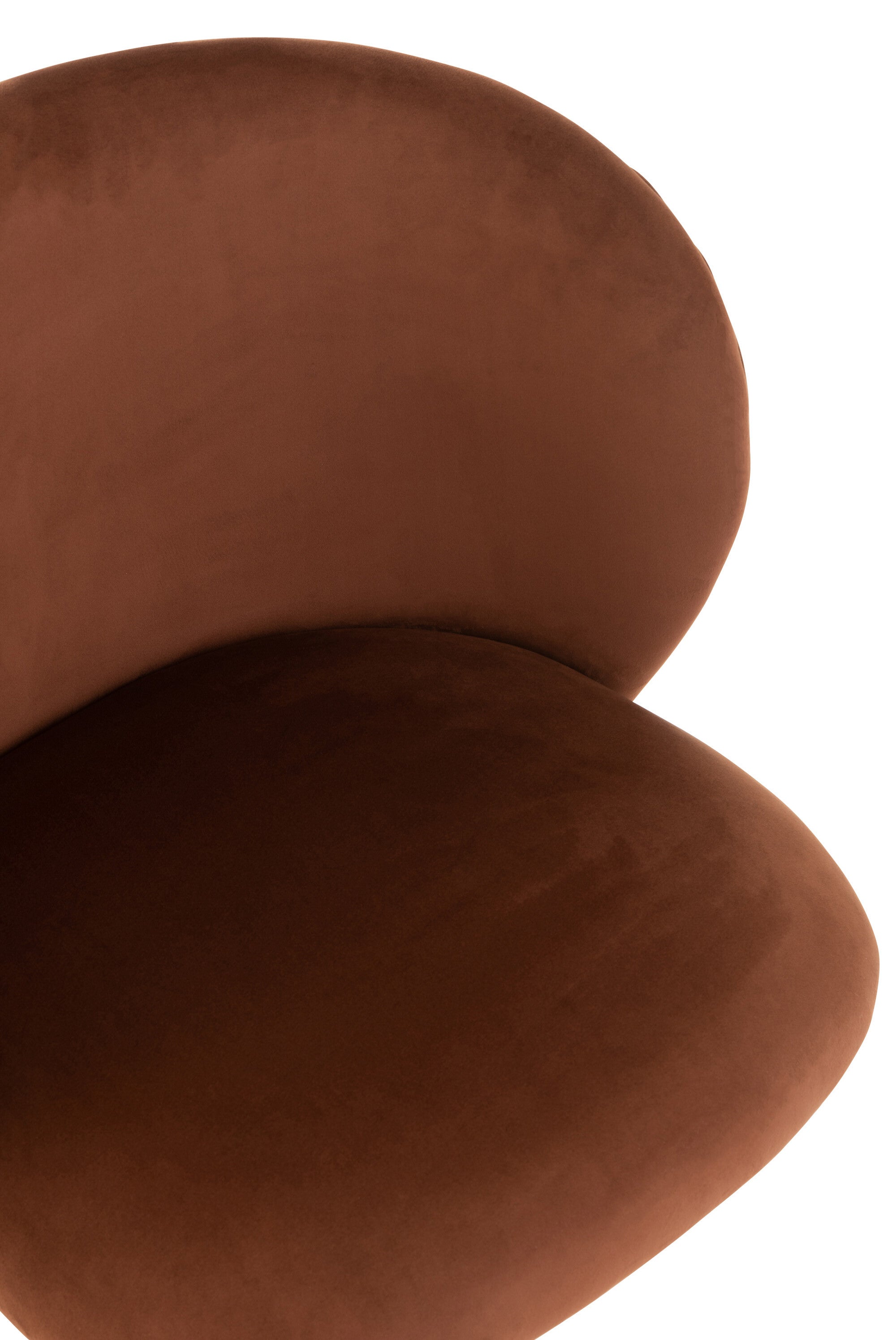 Chaise en velours réglable et pivotante, marron foncé - J-LINE
