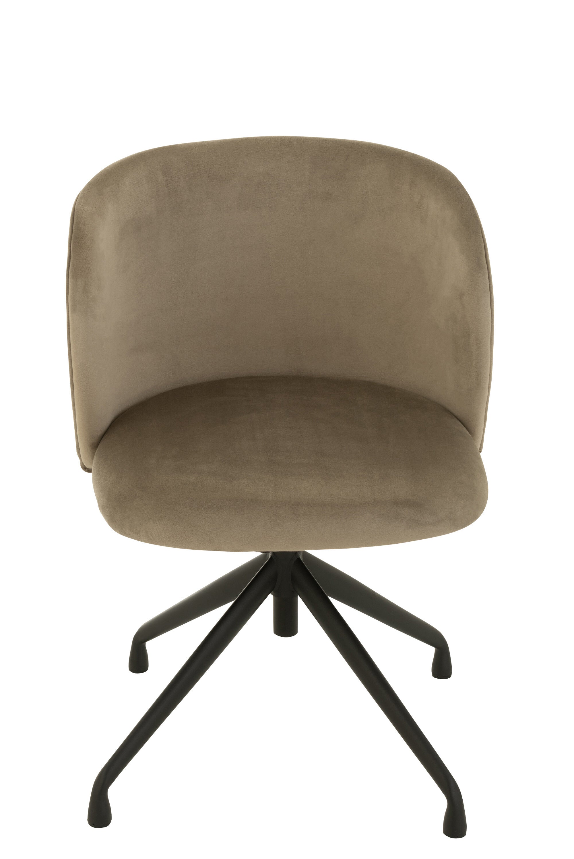 Chaise réglable et rotative en velours gris foncé - J-LINE