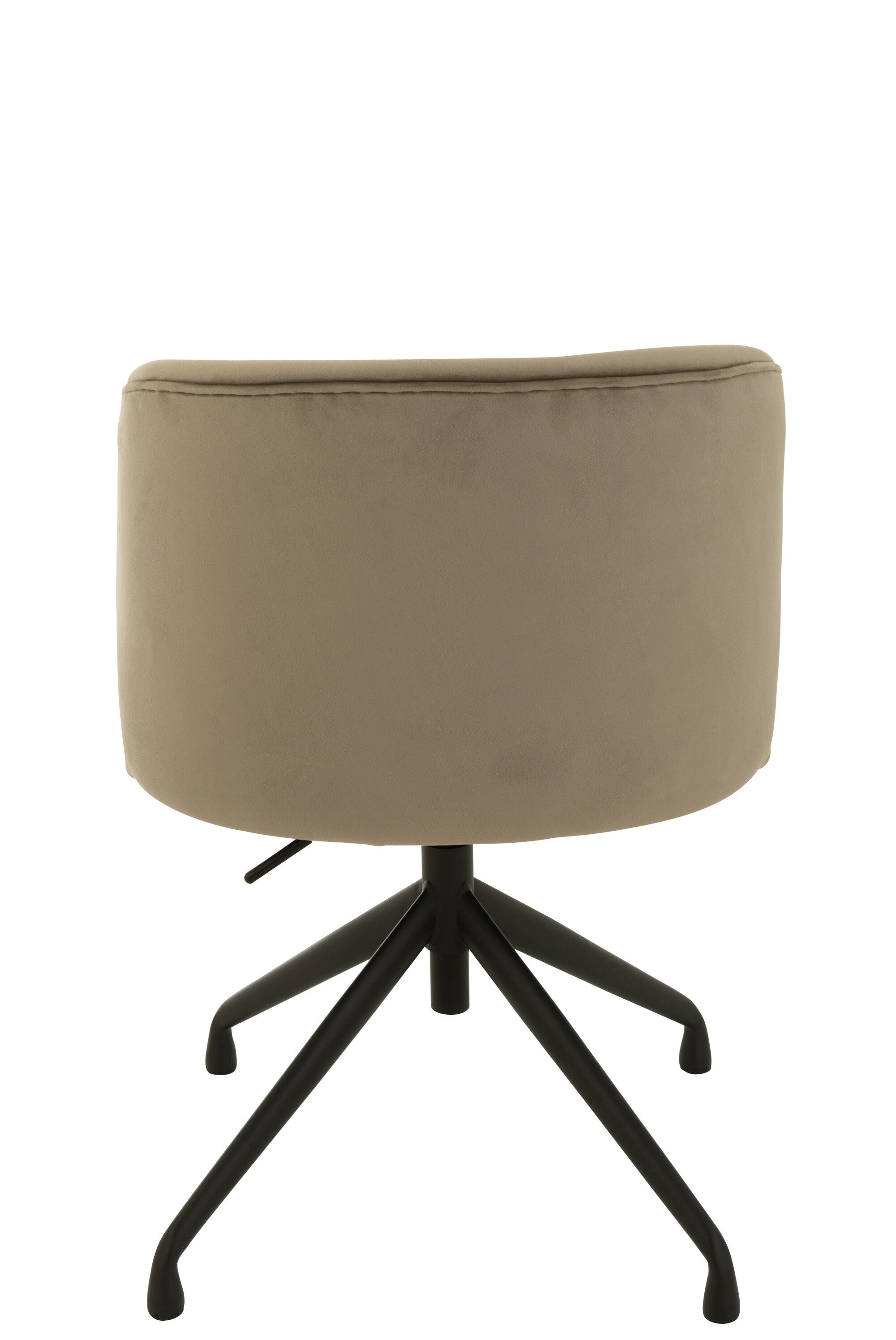 Chaise réglable et rotative en velours gris foncé - J-LINE