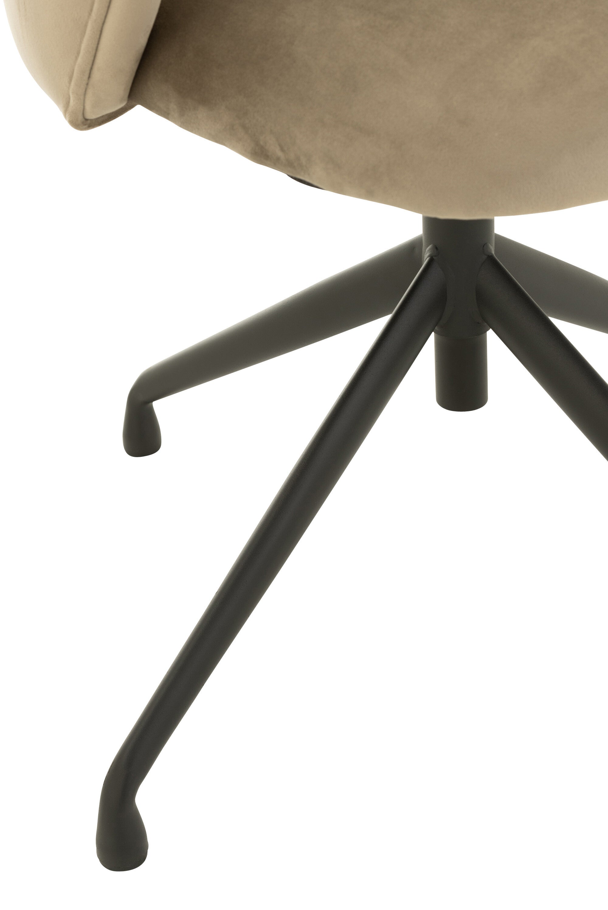 Chaise réglable et rotative en velours gris foncé - J-LINE
