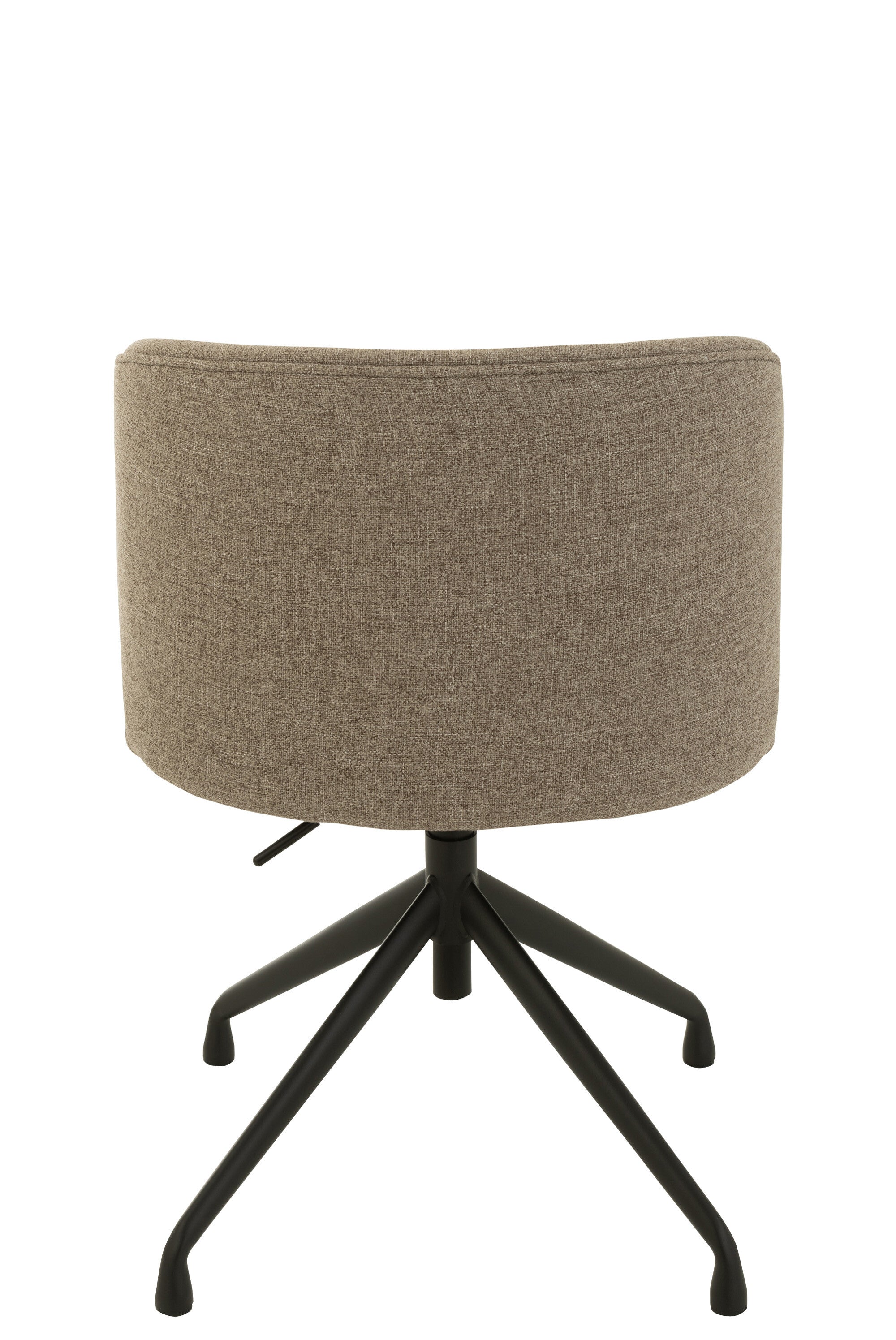 Chaise réglable et rotative en lin marron foncé/beige - J-LINE