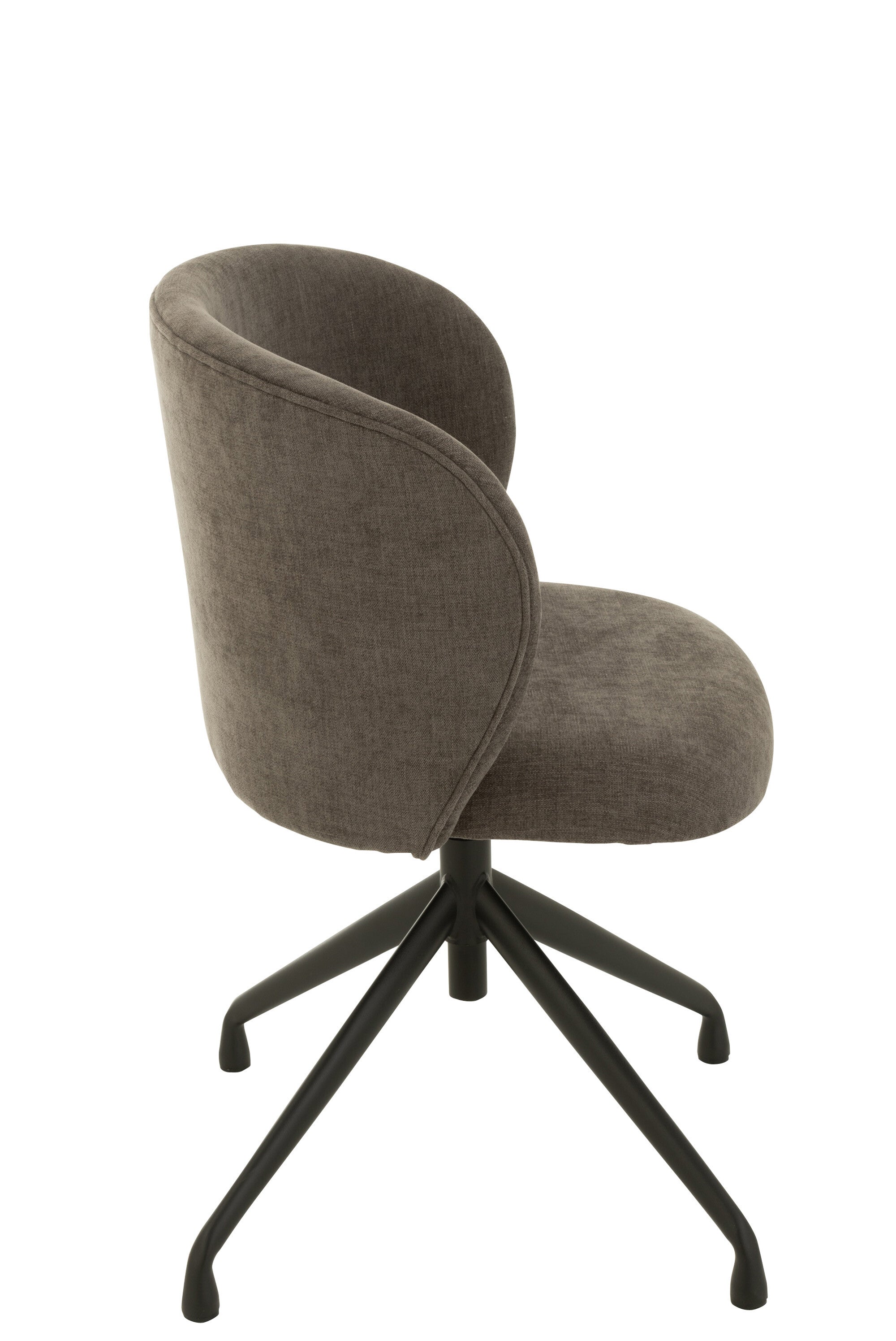 Chaise réglable et rotative Textile Gris Foncé - J-LINE