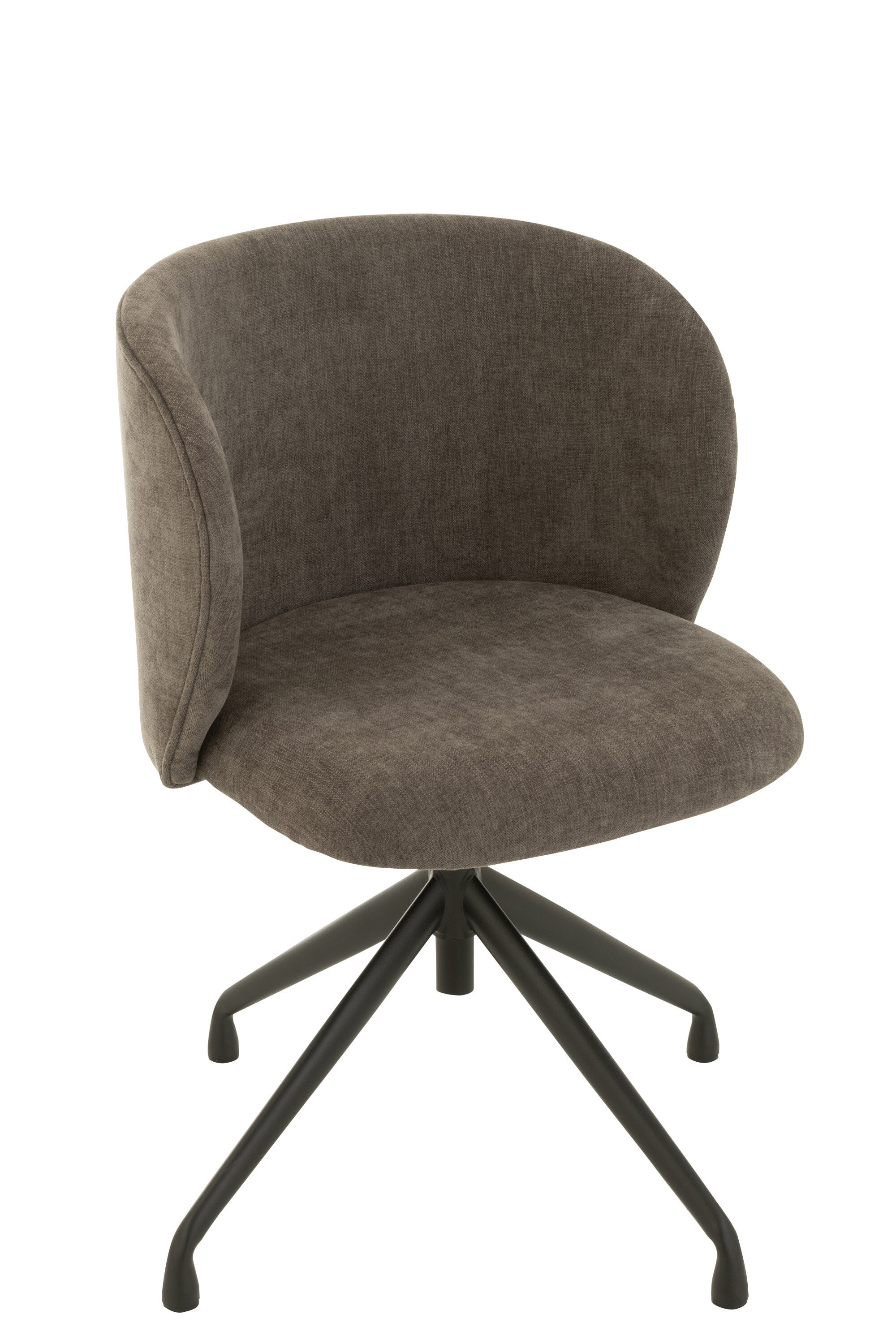 Chaise réglable et rotative Textile Gris Foncé - J-LINE