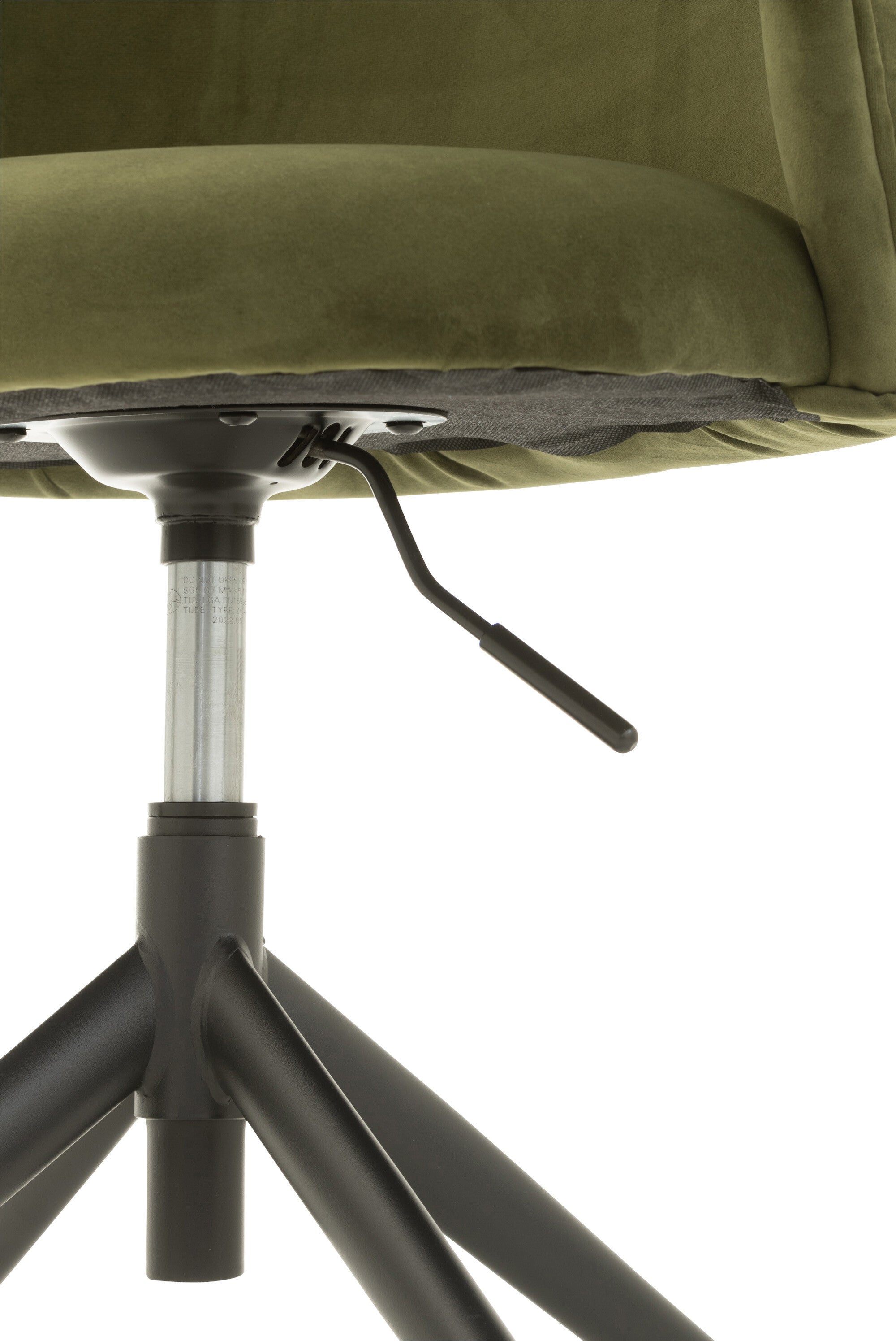 Chaise réglable et rotative en velours vert foncé - J-LINE