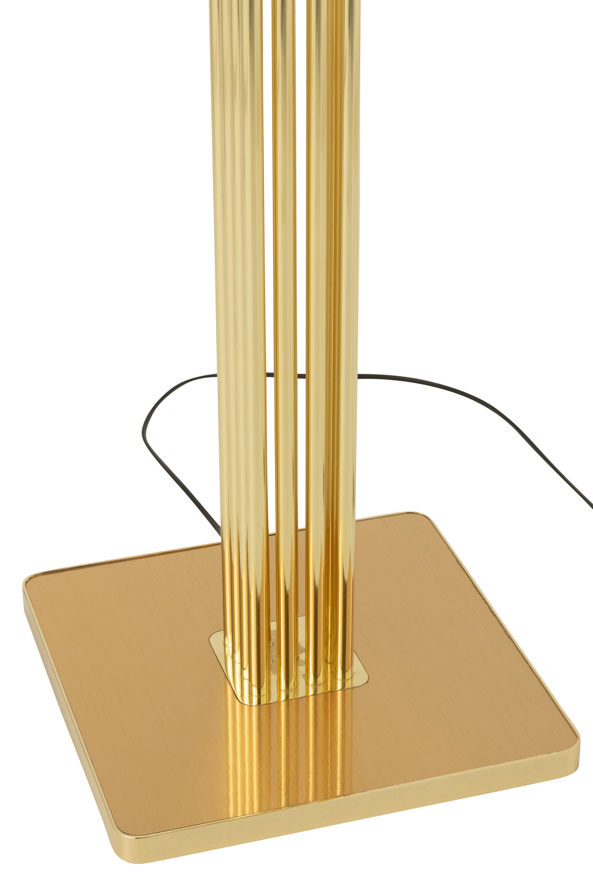 Lampadaire Moderna en métal doré et tissu - J-LINE