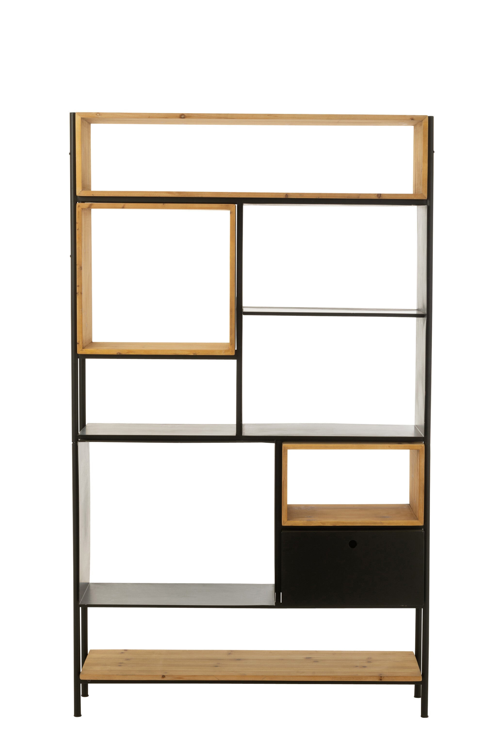Étagère Tina en bois d'épicéa/fer L J-LINE