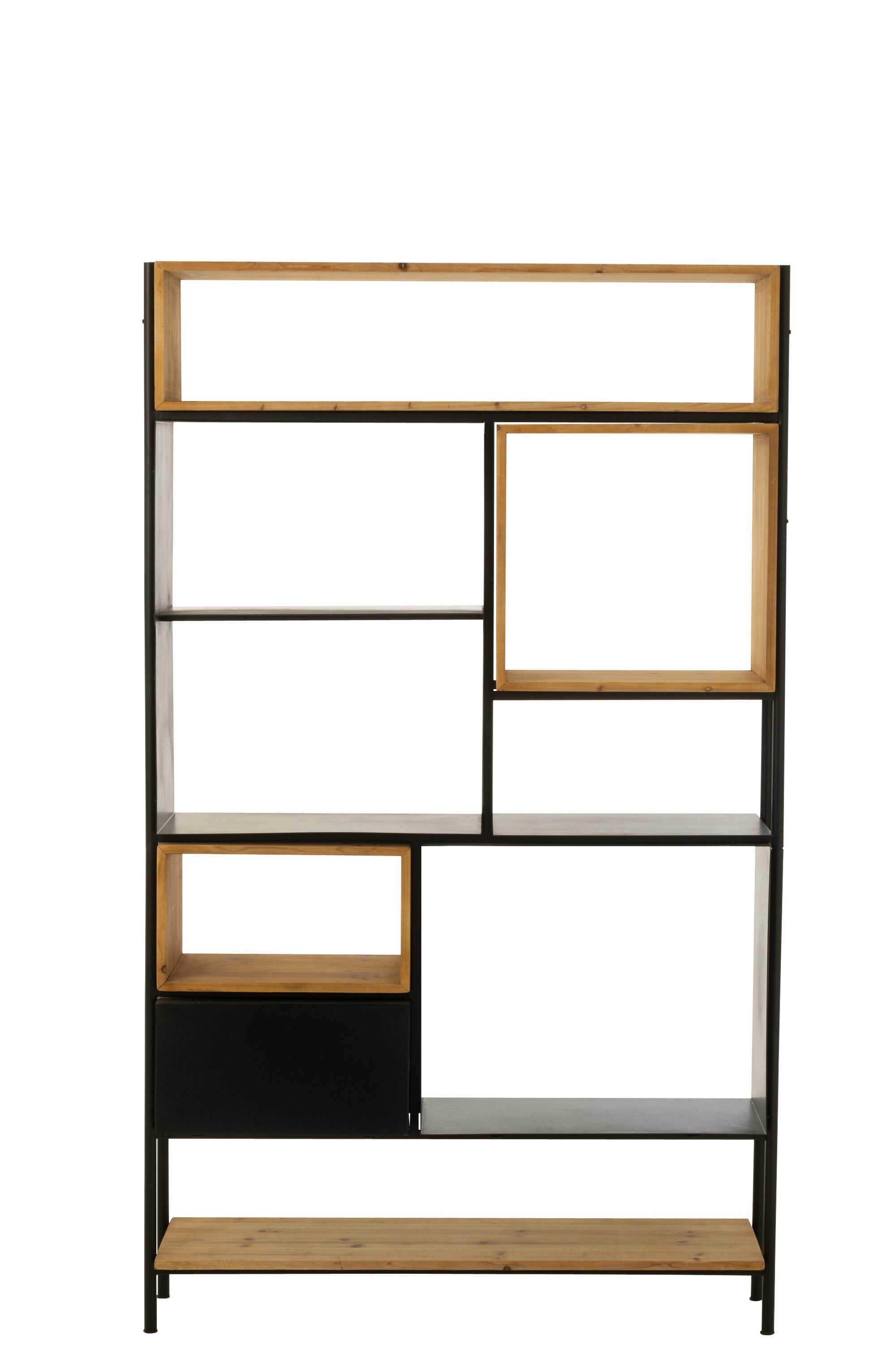 Étagère Tina en bois d'épicéa/fer L J-LINE