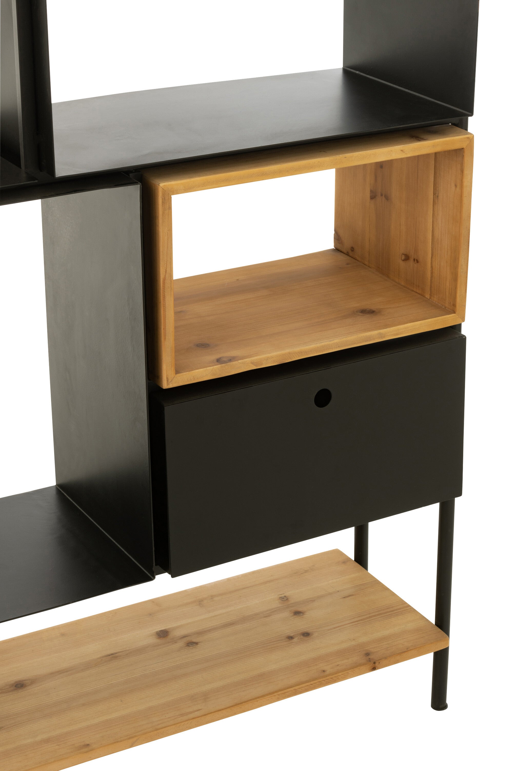 Étagère Tina en bois d'épicéa/fer L J-LINE