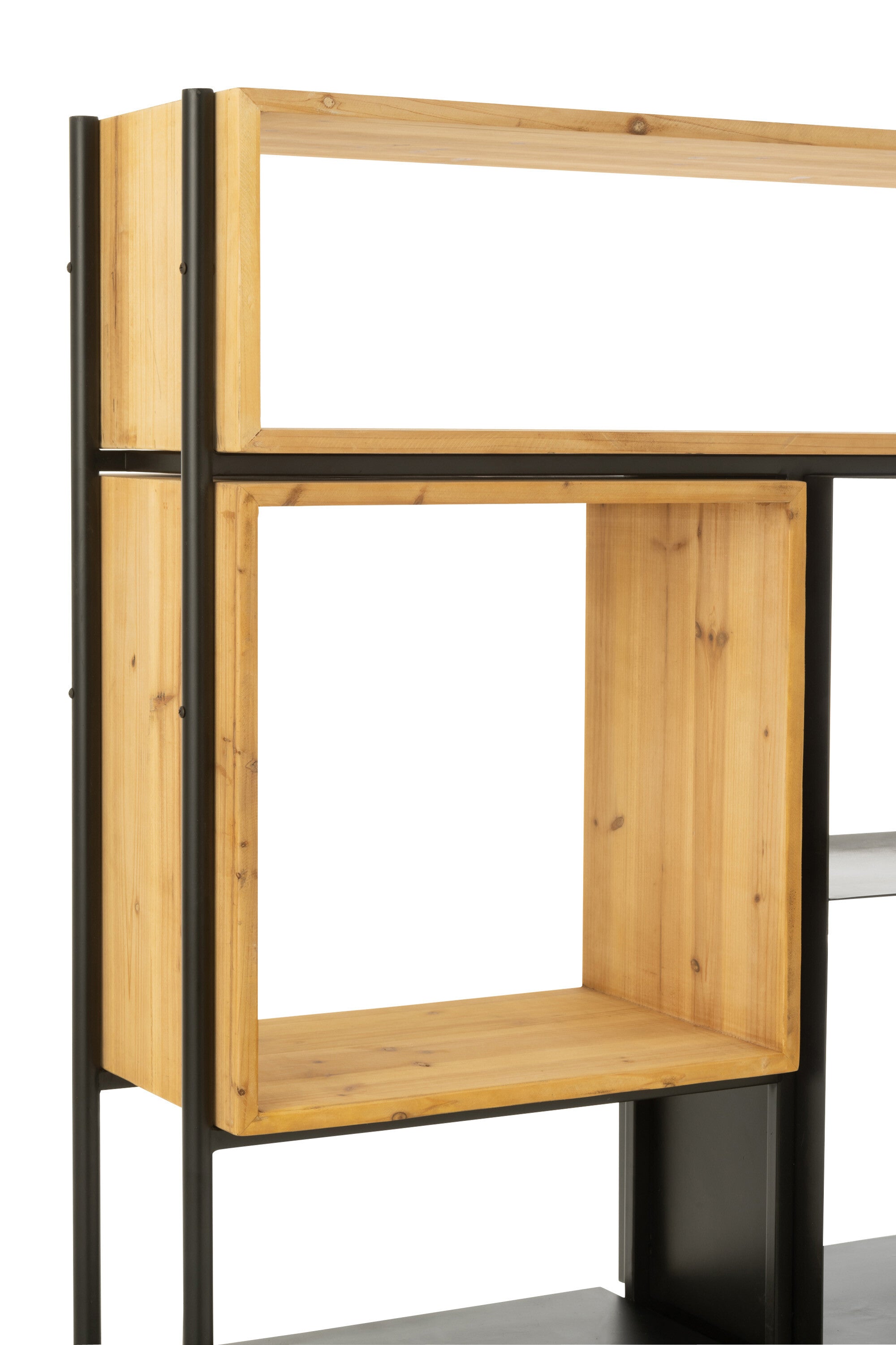 Étagère Tina en bois d'épicéa/fer L J-LINE