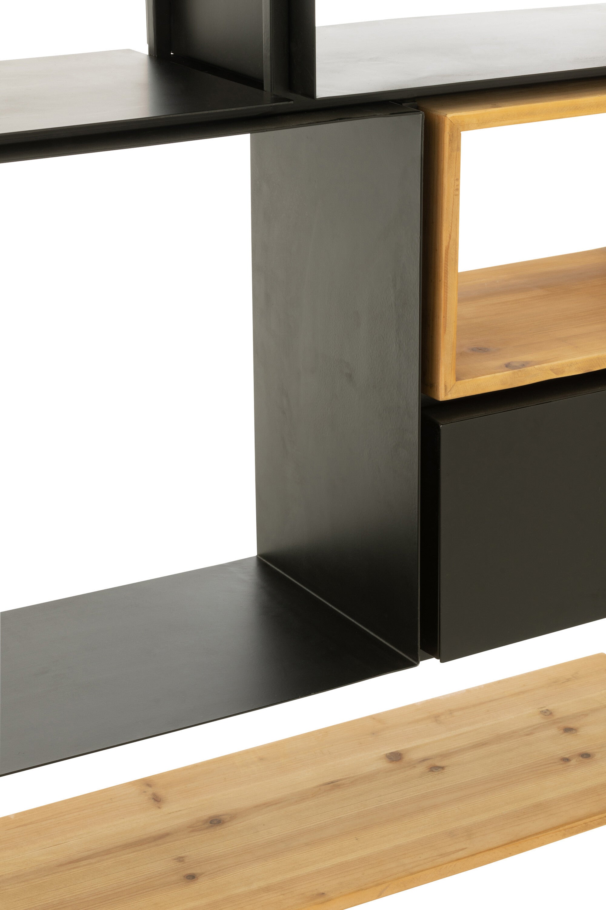 Étagère Tina en bois d'épicéa/fer L J-LINE