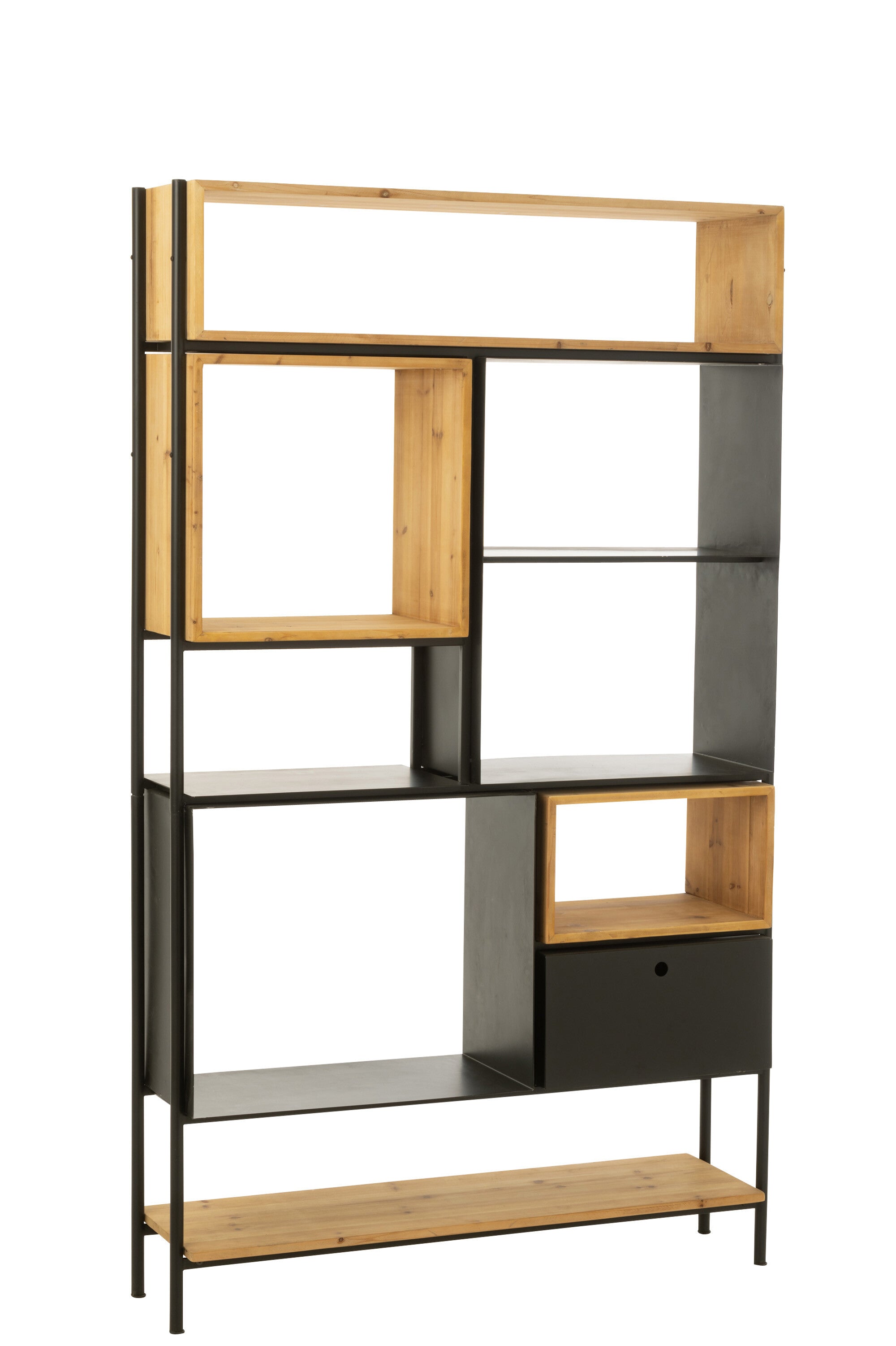 Étagère Tina en bois d'épicéa/fer L J-LINE