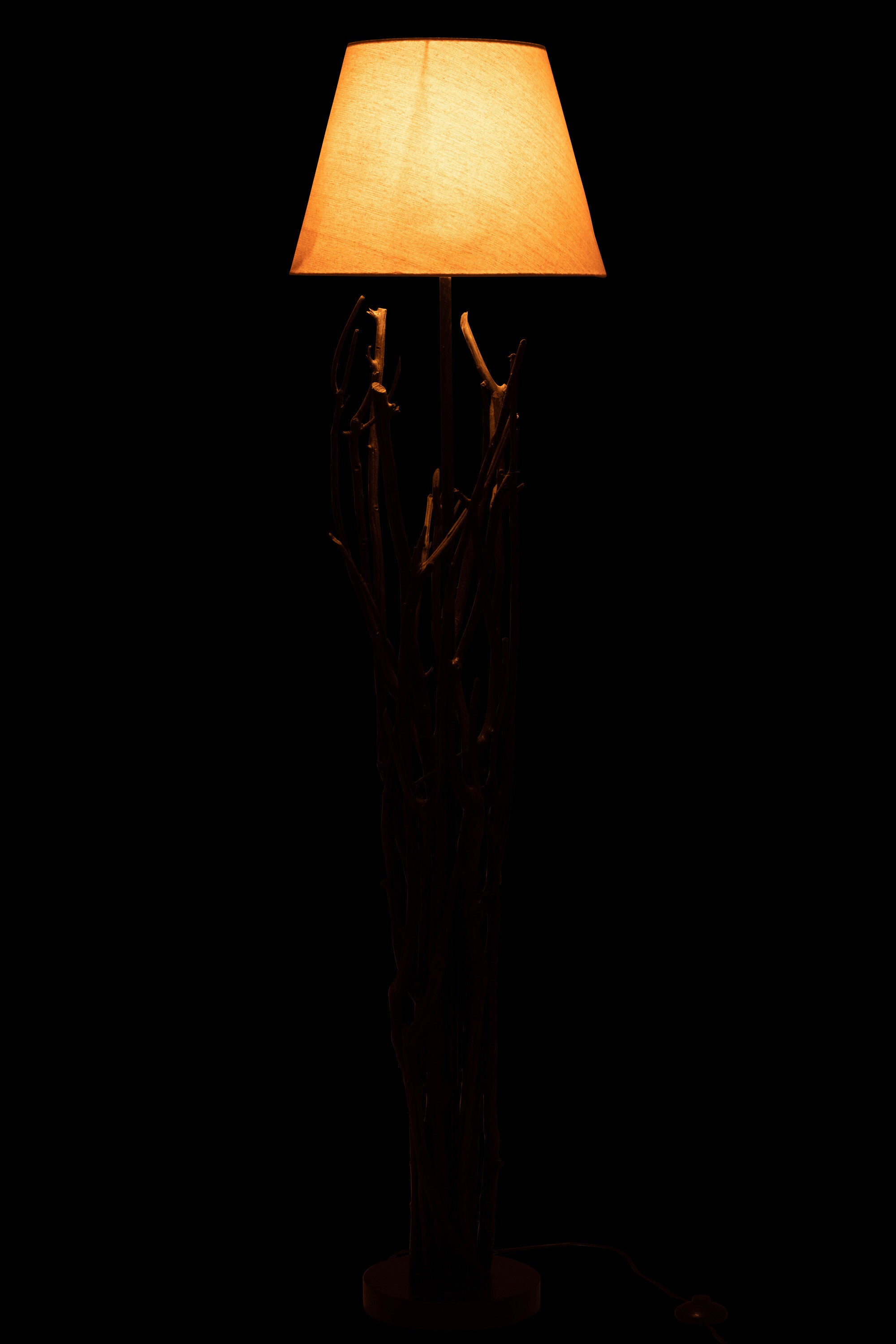 Lampadaire Branches Bois de Châtaignier Noir - J-LINE