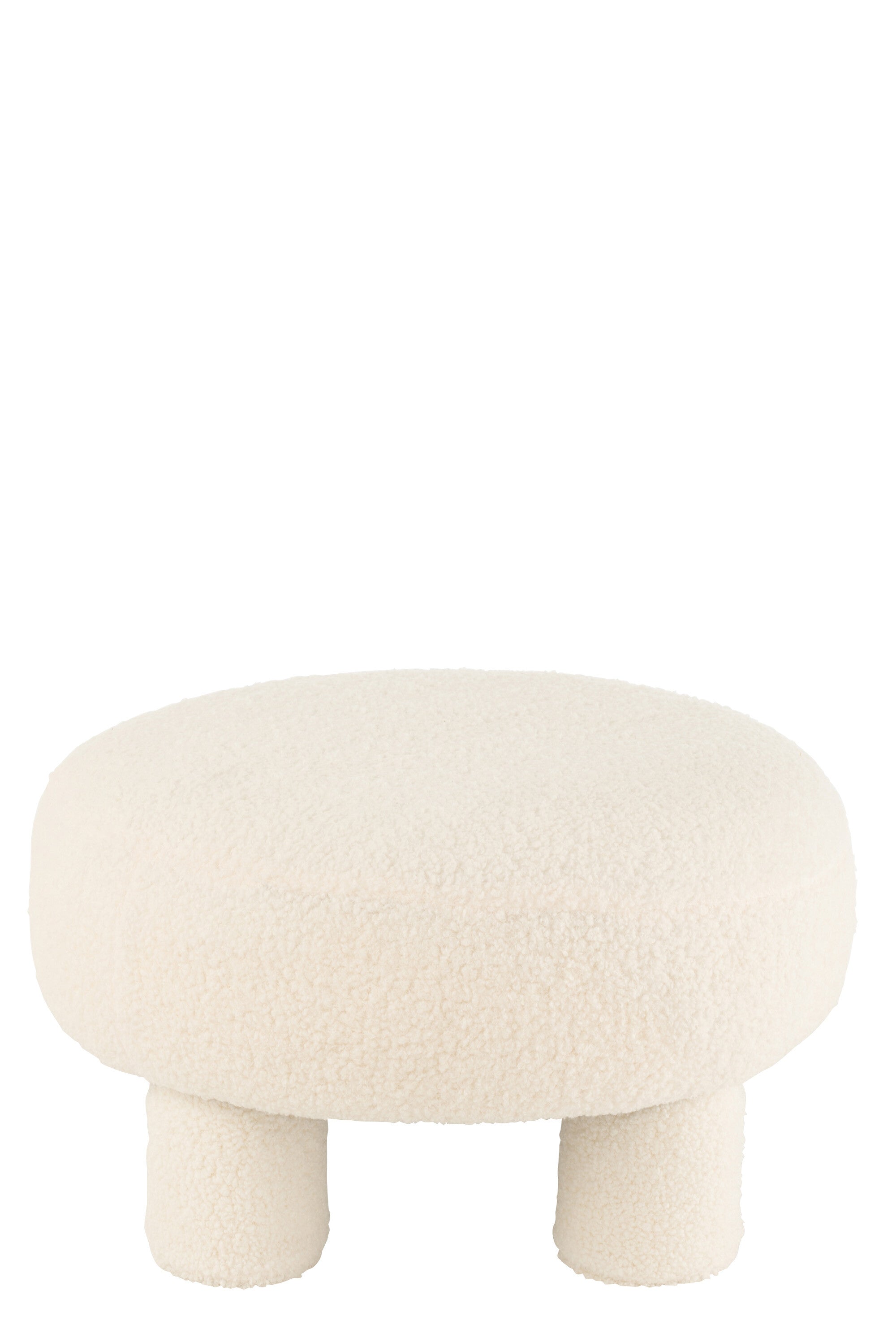 Kruk Teddy bouclé wit - J-LINE