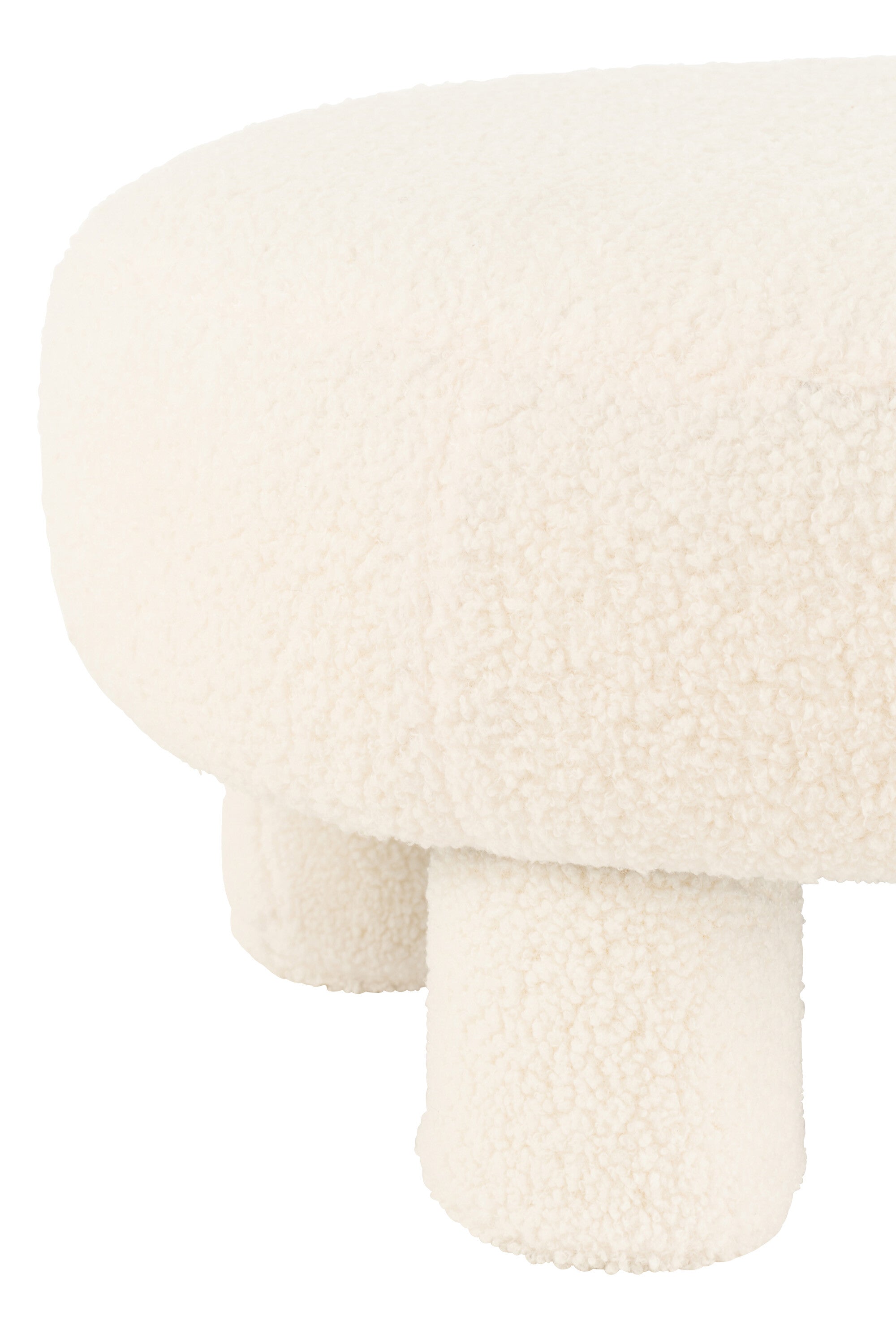 Kruk Teddy bouclé wit - J-LINE