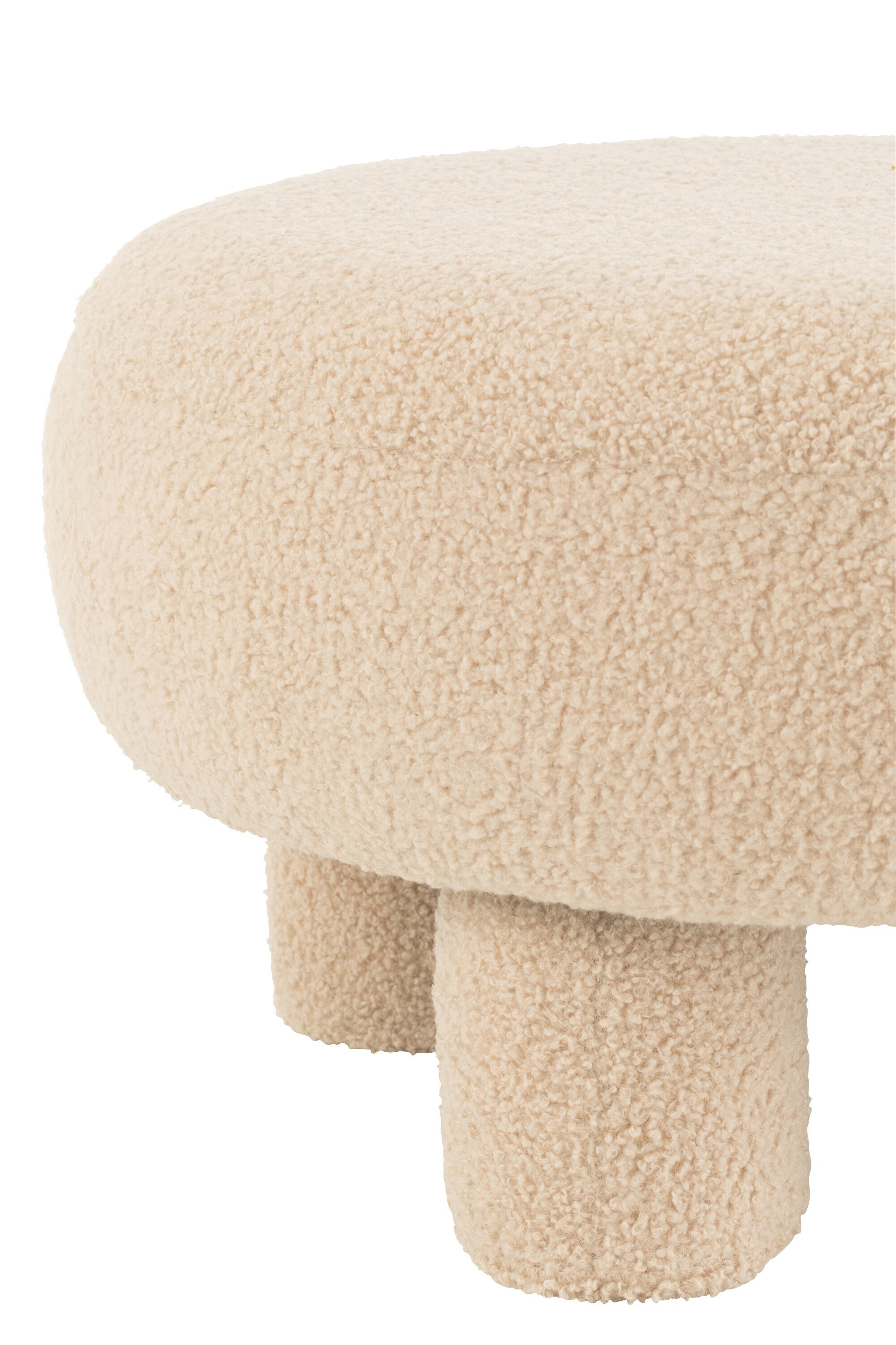 Kruk Teddy bouclé beige - J-LINE