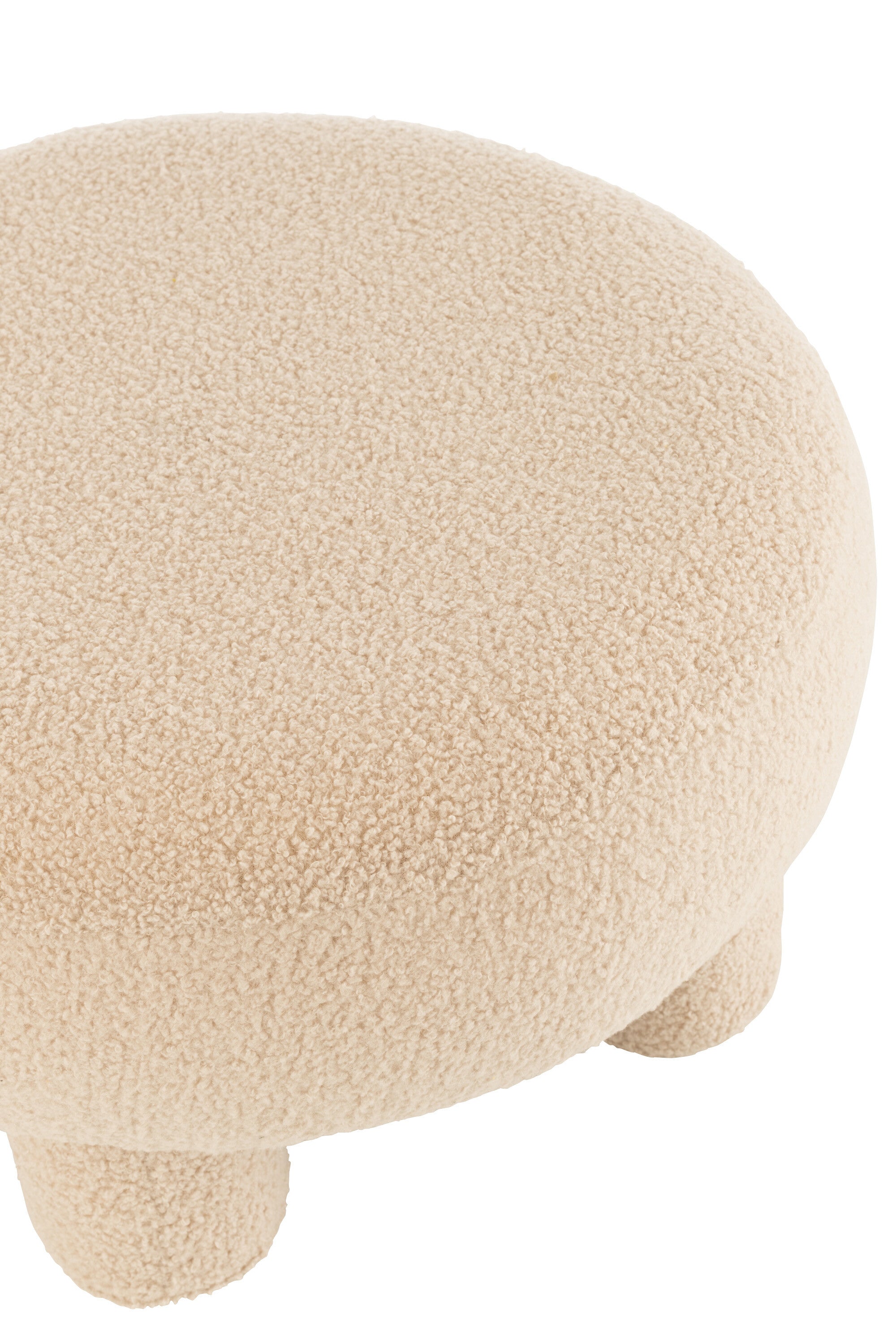 Kruk Teddy bouclé beige - J-LINE
