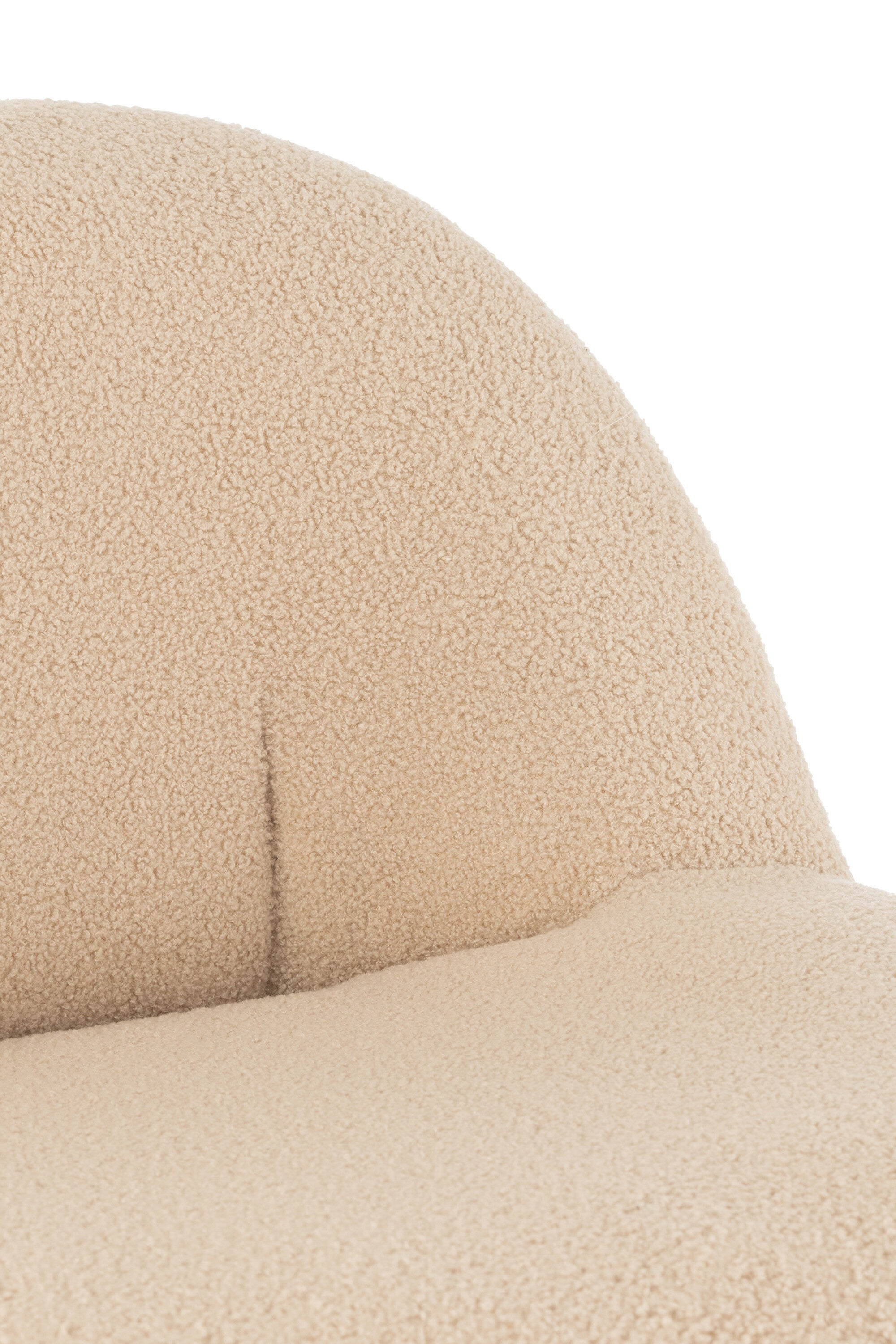 Lounge zetel Teddy Velvet Wit Warm Beige - J-LINE