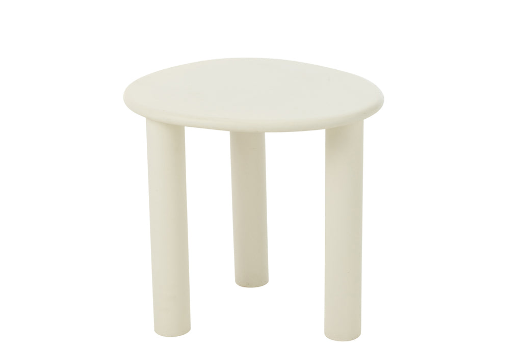 Bijzettafel Bali Mdf/Pvc Wit - J-LINE