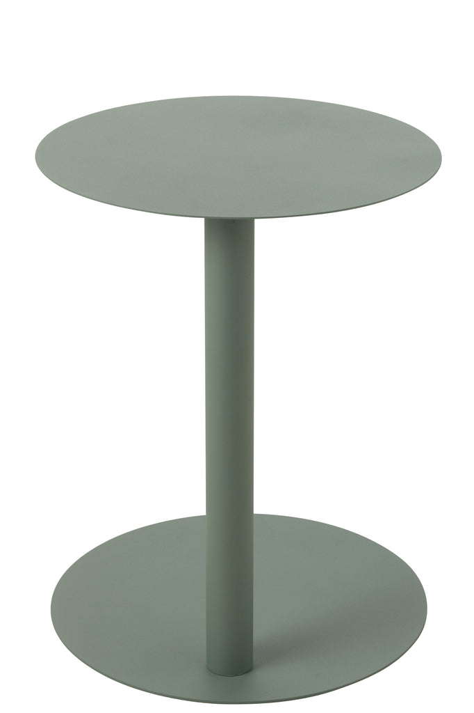 Bijzettafel rond metaal groen J-LINE