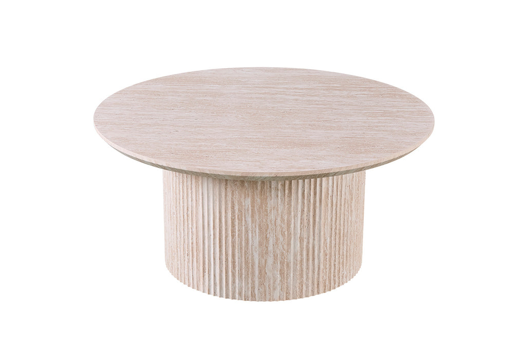 Salontafel 'Lagos' 80 cm Rond Decor Travertin Beige - RS