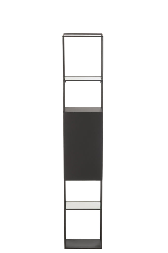 Boekenrek Ricard Metaal/Glas Zwart - J-LINE
