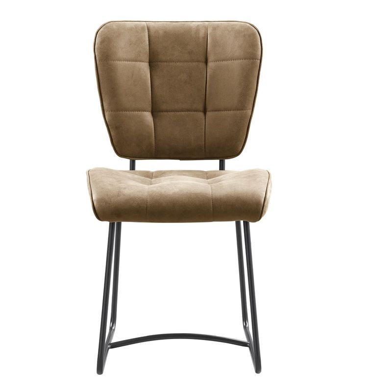 Stoel Bailey zwart - Stof Soft Cognac - RVD