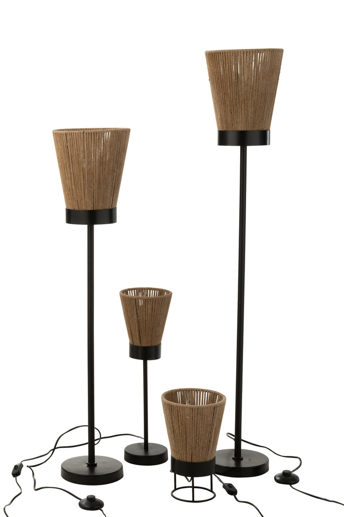 Lampadaire Luna en jute beige L - J-LINE