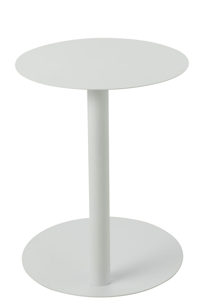 Bijzettafel rond metaal wit - J-LINE
