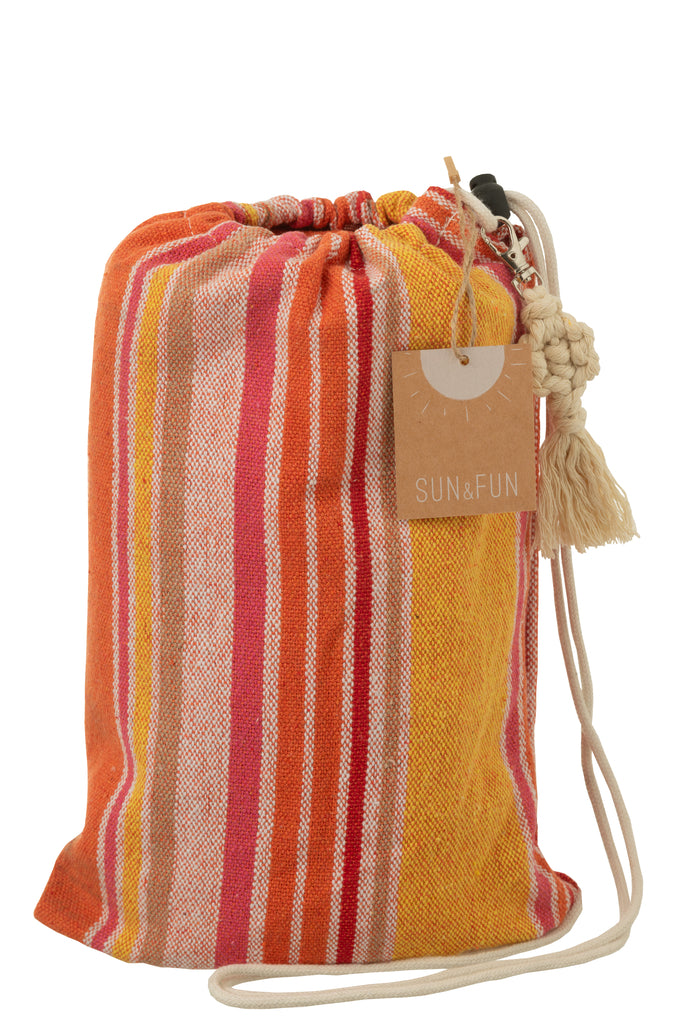 Hangmat Strepen oranje/mix- J-LINE