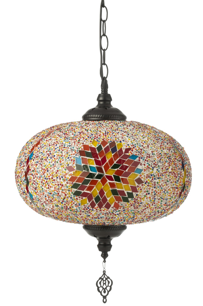 Hanglamp Mozaïekglas/Metaal Oranje L - J-LINE