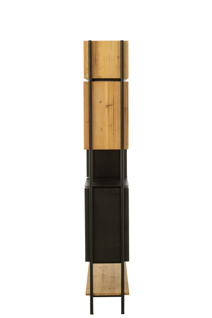 Étagère Tina en bois d'épicéa/fer L J-LINE