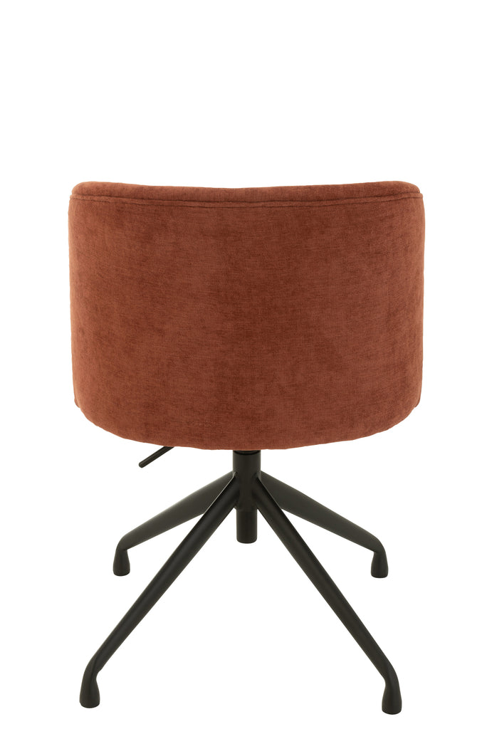 Chaise réglable et rotative Textile Bordeaux - J-LINE