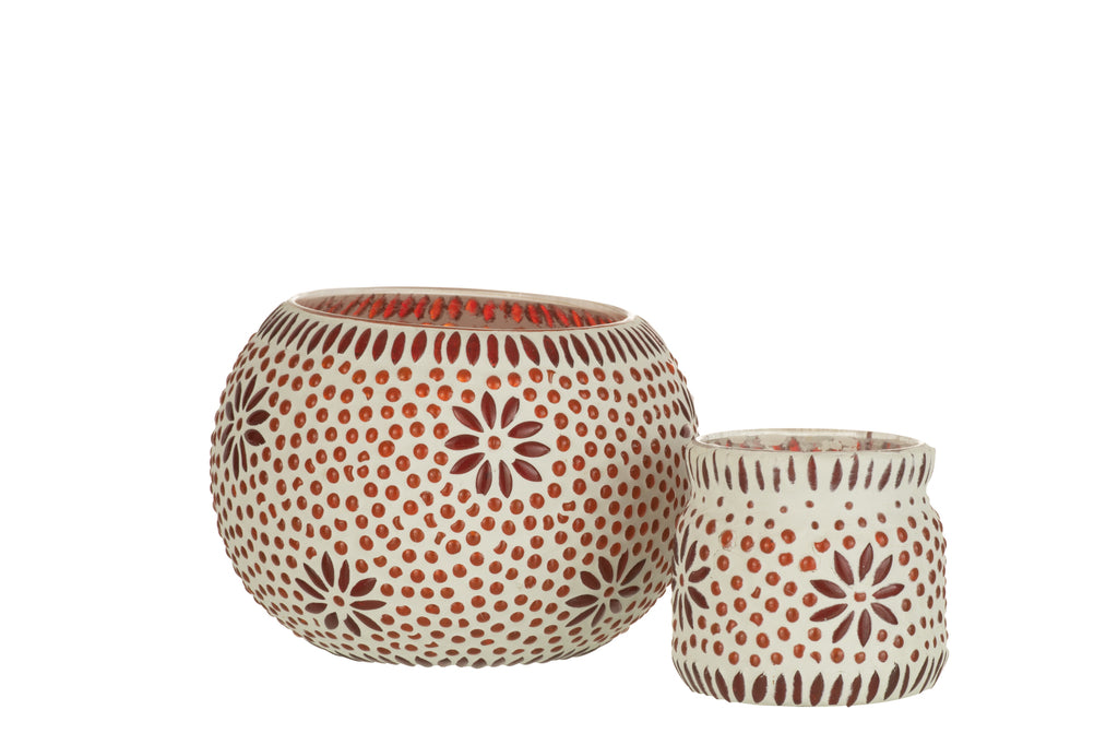 Lampe de table Bram Glass rouge M - J-LINE