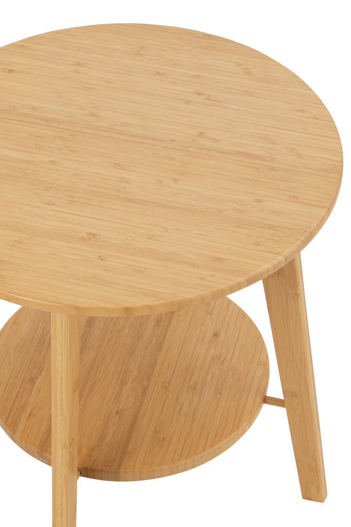 Bijzettafel rond bamboe smal - J-LINE