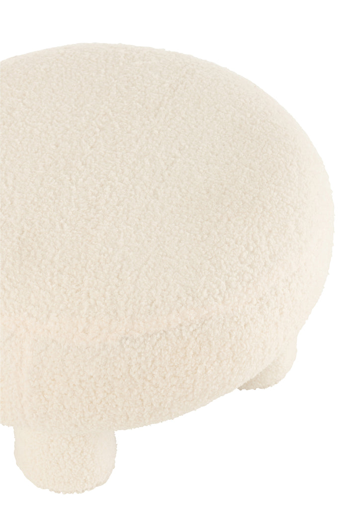 Kruk Teddy bouclé wit - J-LINE