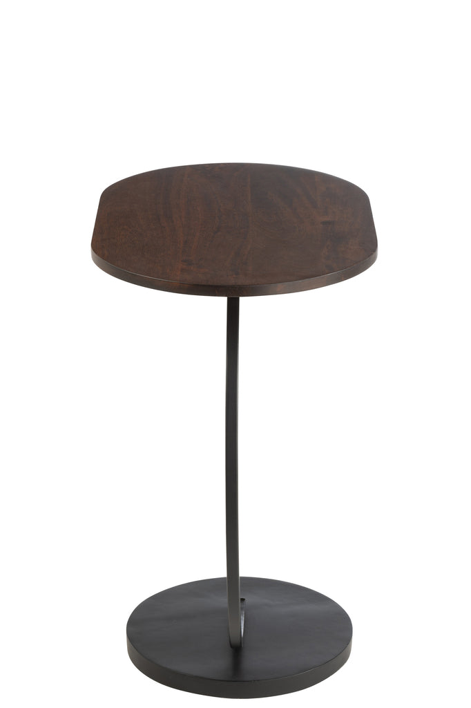 Bijzettafel Swoosh ijzer/mangohout - J-LINE