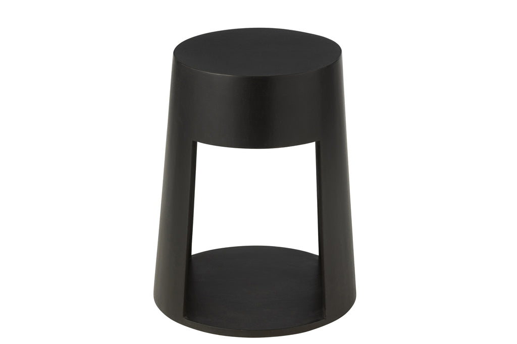Bijzettafel mangohout/MDF zwart - J-LINE