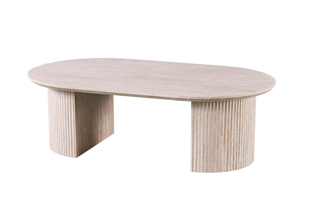 Salontafel 'Lagos' 120 cm Ovaal Decor Travertin Beige - RS