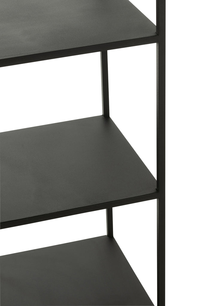 Étagère 6 étagères Métal Noir J-LINE