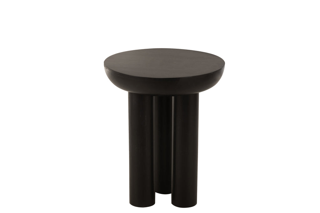 Bijzettafel Trio Mangohout Zwart - J-LINE