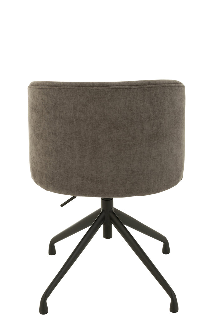 Chaise réglable et rotative Textile Gris Foncé - J-LINE