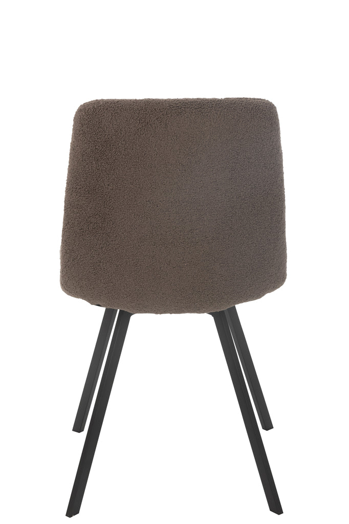 Stoel Clark Metaal/Polyester Bruin - J-LINE