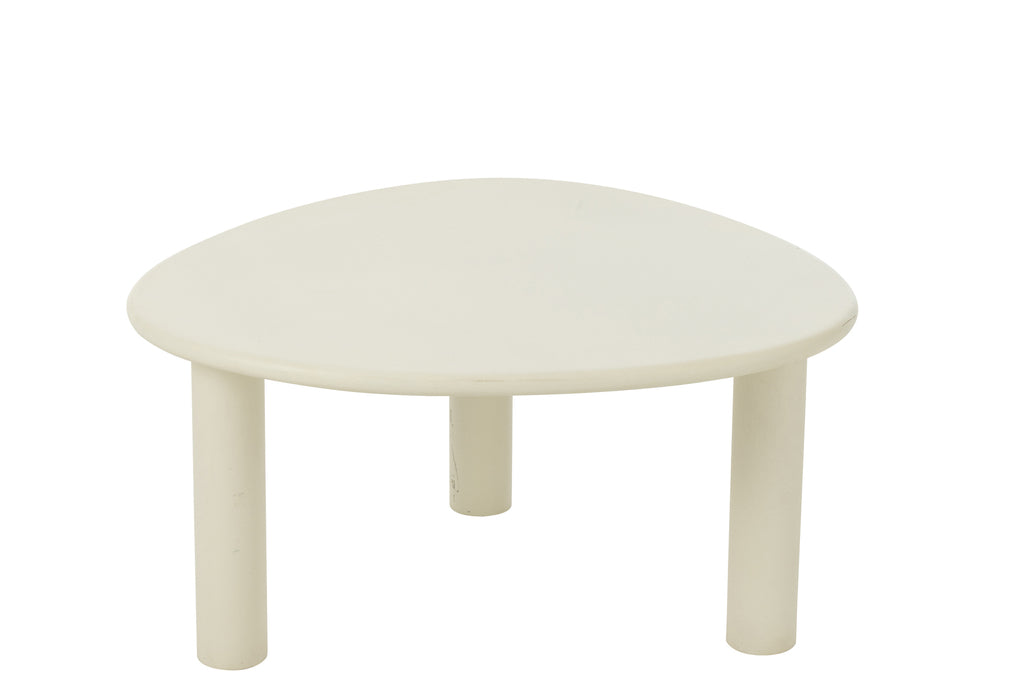 Bijzettafel Bali Mdf/Pvc Wit M - J-LINE