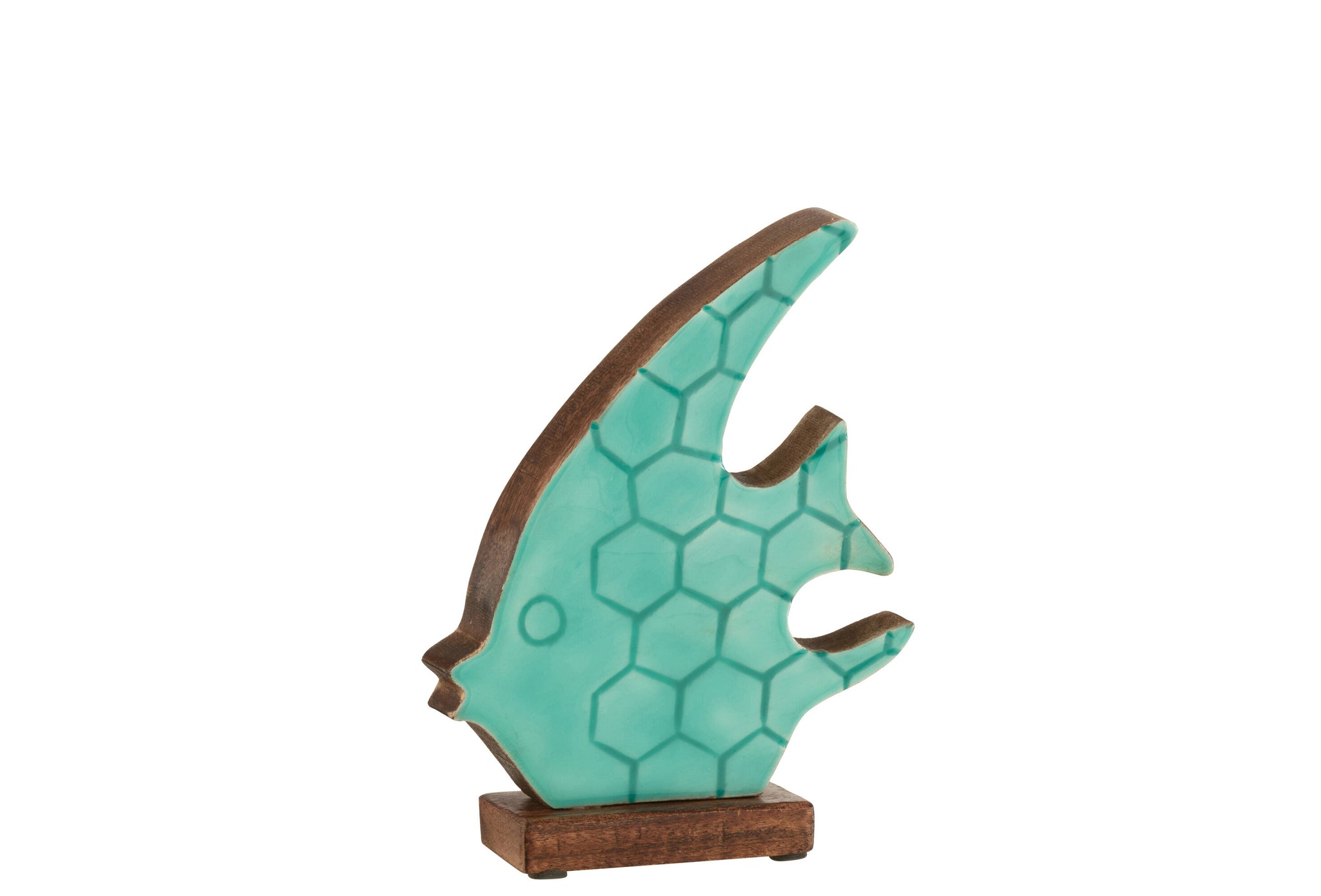 Vis op voet Mangohout Azuur L - J-LINE