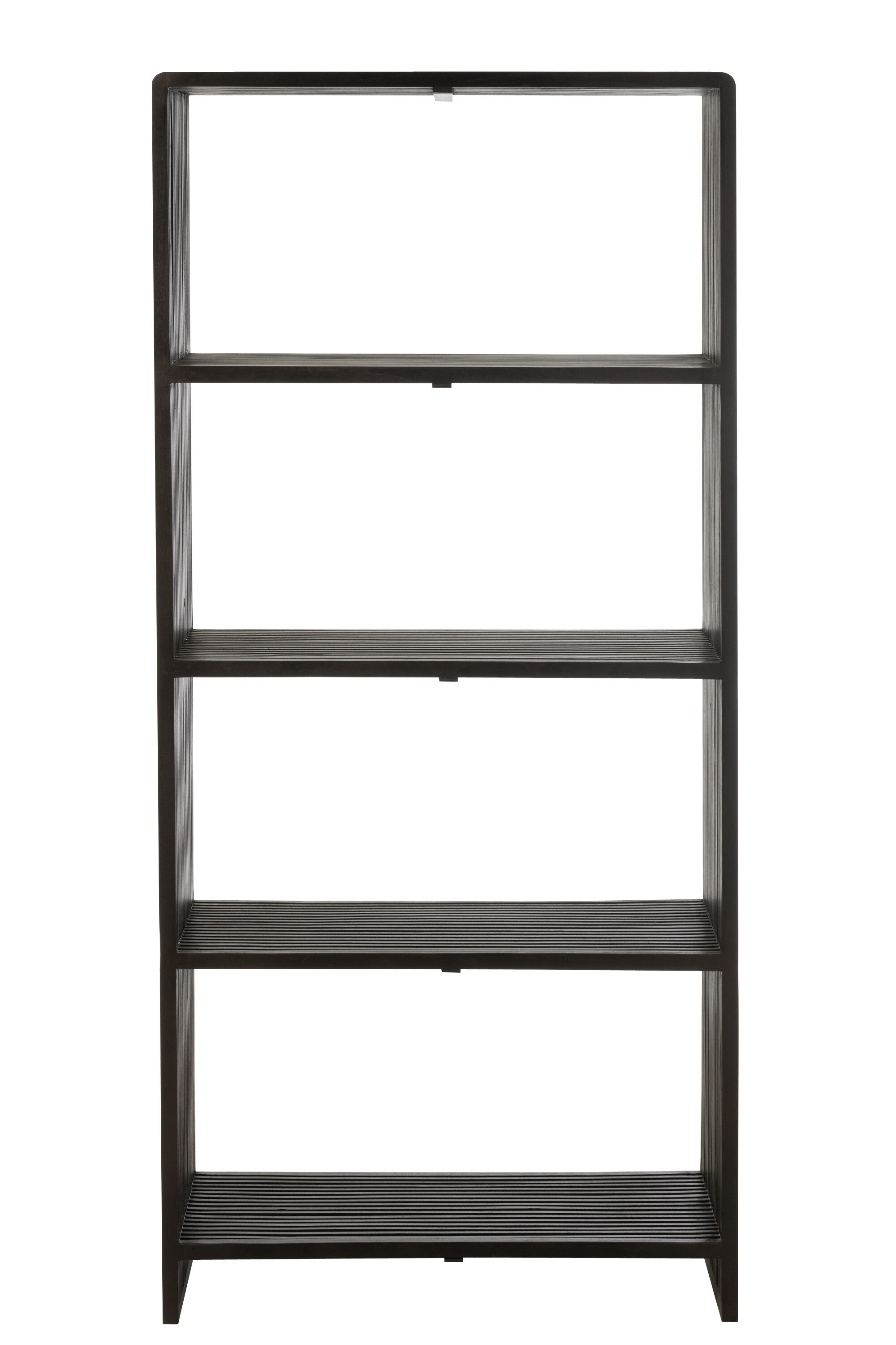 Boekenrek 4 planken gerecycleerde teak Zwart - J-LINE
