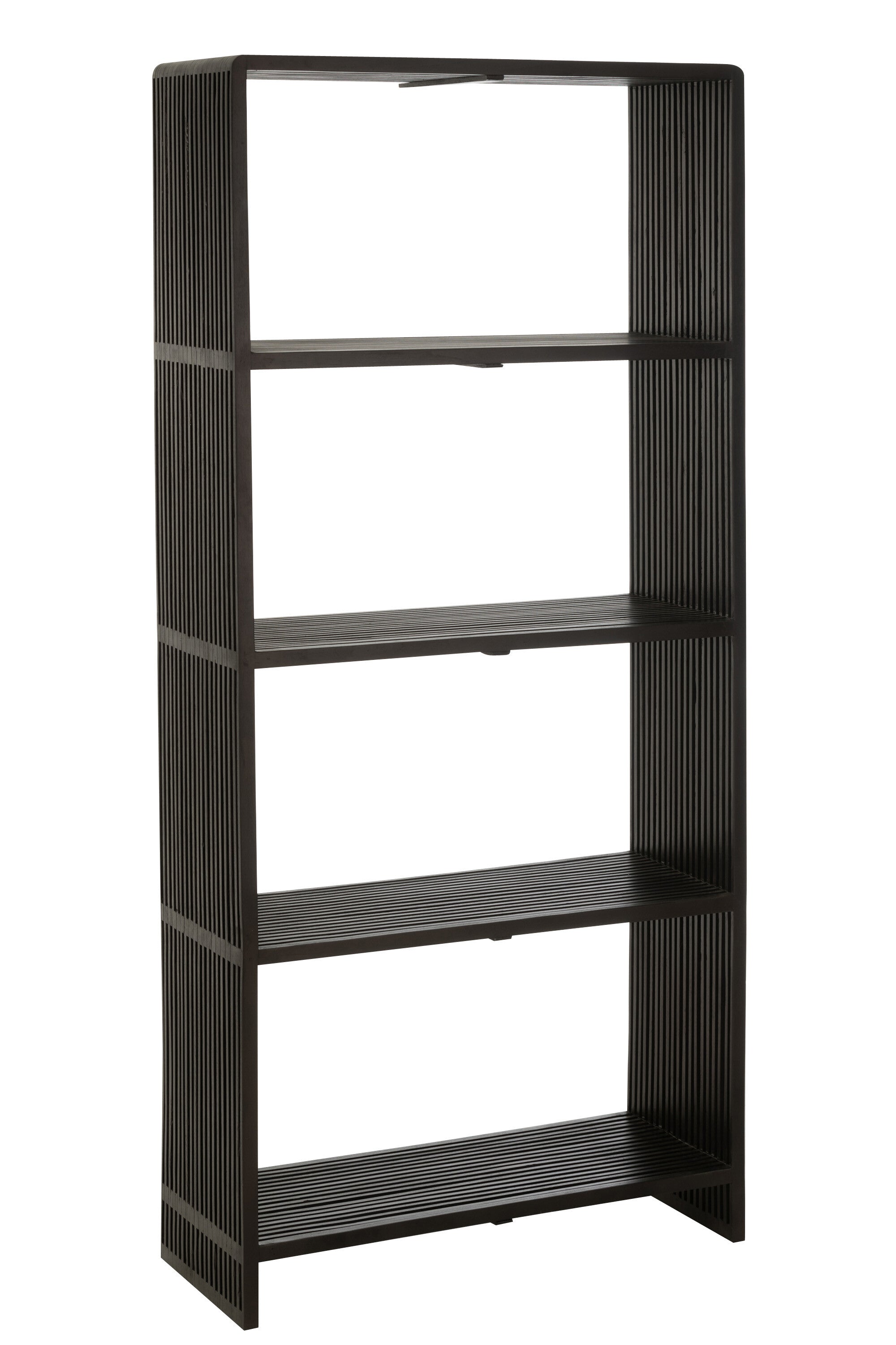 Boekenrek 4 planken gerecycleerde teak Zwart - J-LINE